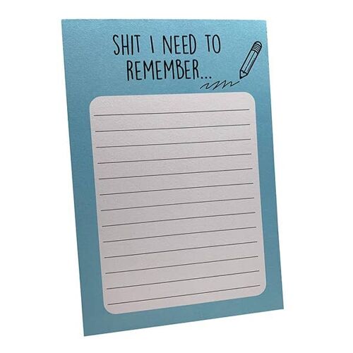 Memo Pad - Need to Remember - Notepad - Novelty Gifts