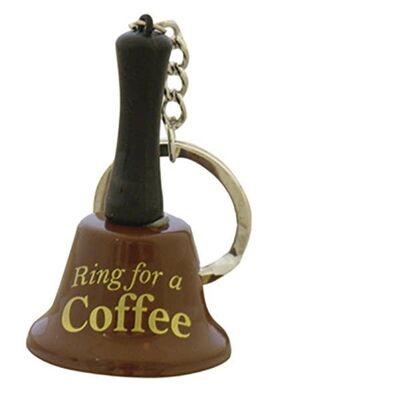 Keychain Bell - Ring For Coffee - Novelty Gifts