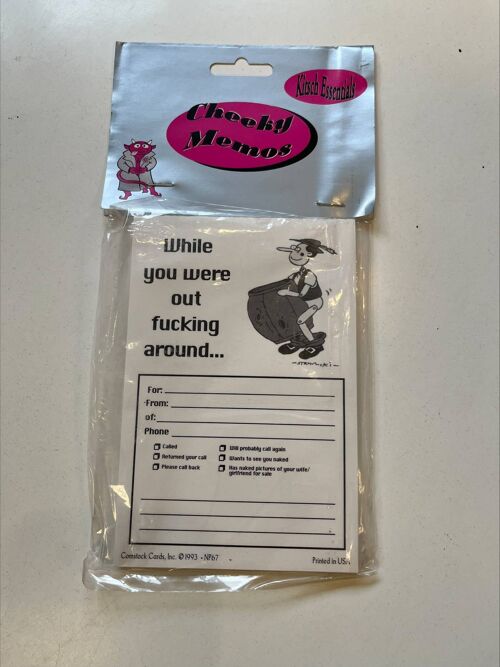 Cheeky Memo Pad - Wile You Were Fucking Around- Novelty Gift