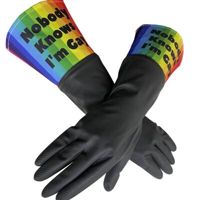 W/U Gloves - Nobody Knows I'm Gay Pride Month Gifts LGBTQIA+ - Novelty Gifts