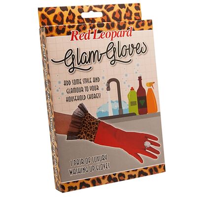 W/U-Handschuhe – Roter Leopard – originelle Geschenke