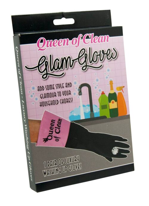 Washing Up Gloves - Queen Of Clean - Valentines Day - Novelty Gifts