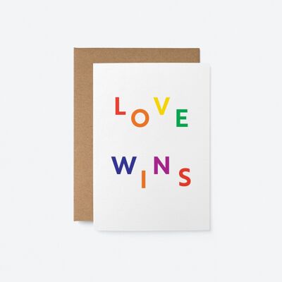 Liebe gewinnt – Liebesgrußkarte
