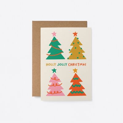 Holly Jolly Christmas - Tarjeta de felicitación