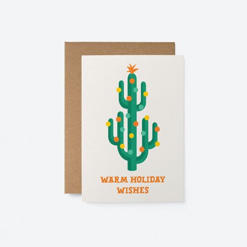 Warm Holiday Wishes - Christmas greeting card