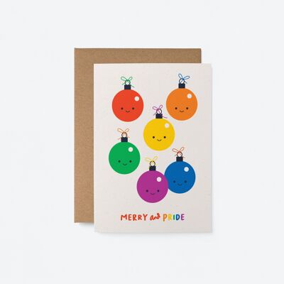 Merry and Pride - Weihnachtsgrußkarte