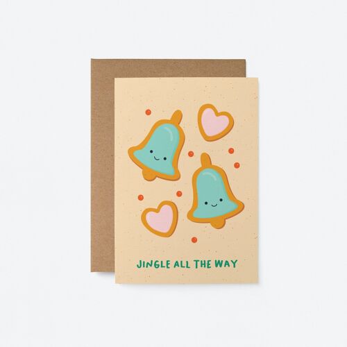 Jingle all the way - Seasonal Greeting Card - Holiday Card