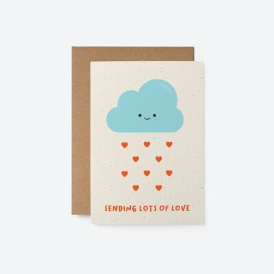 Viel Liebe verschicken - Grußkarte