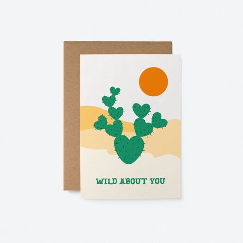 Wild about you - Love greeting card