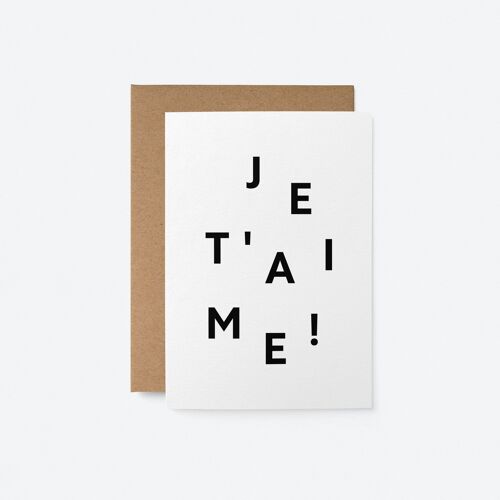 Je t’aime - Carte de voeux