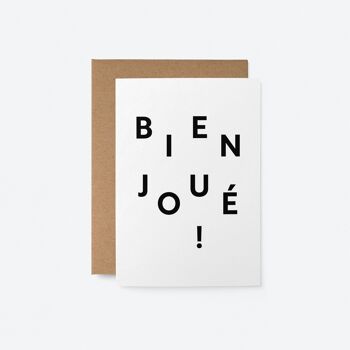 Bien joué - Carte de vœux 1