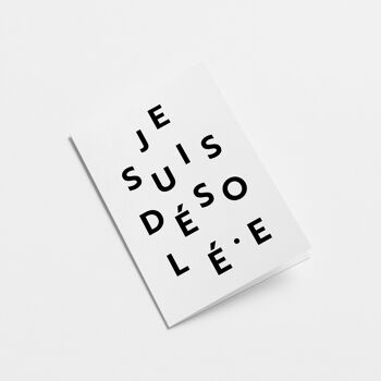 Je suis désolé·e - Carte de voeux 2