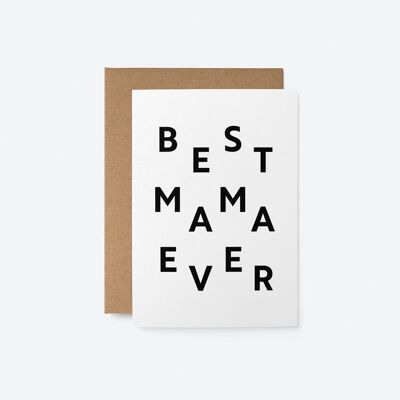 Best Mama Ever - Mother's Day Greeting Card