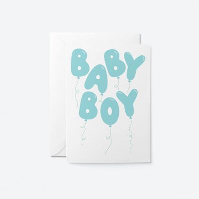 Bebé niño - tarjeta de felicitación de cumpleaños