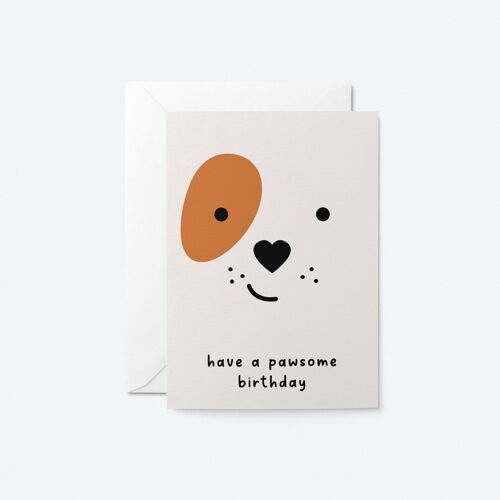 Have a pawsome birthday - Greeting card