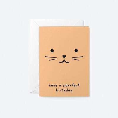 Have a purrfect birthday - Greeting card