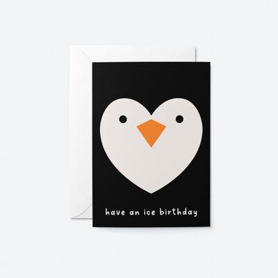 Passez un anniversaire sur glace - Carte de voeux
