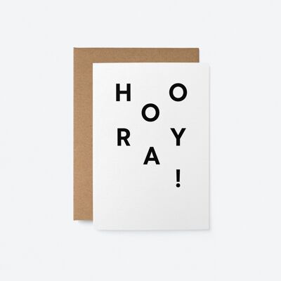 Hourra! - Carte de voeux d'anniversaire