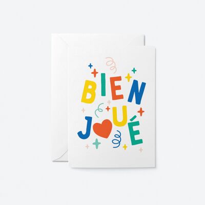 Bien joué - Carta de voeux