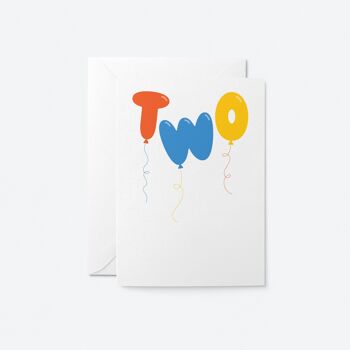 Deux - 2e anniversaire - Carte de vœux 1