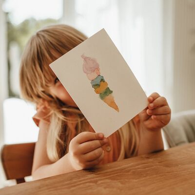 Malzeit Box Children - tarjetas para colorear sobre papel de acuarela