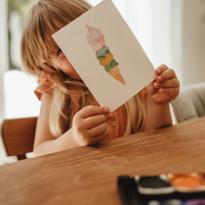 Malzeit Box Children - cartes à colorier sur papier aquarelle
