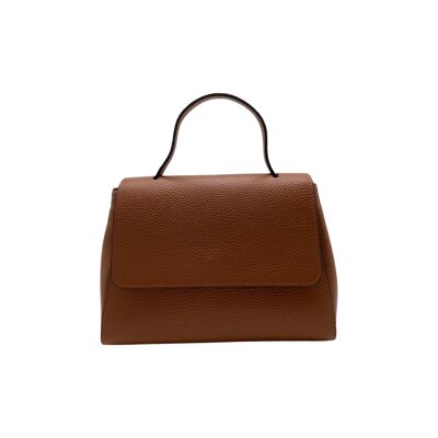 SAC PORTE MAIN CUIR GRAINE IRENE CAMEL