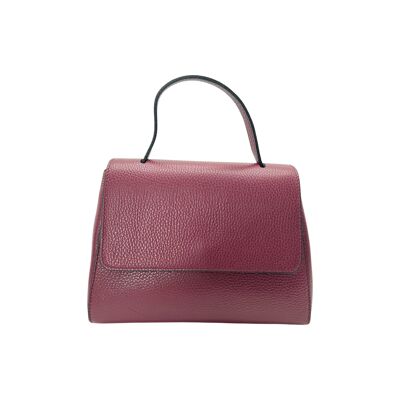 HANDTASCHE IRENE PFLAUMENGENARBTES LEDER