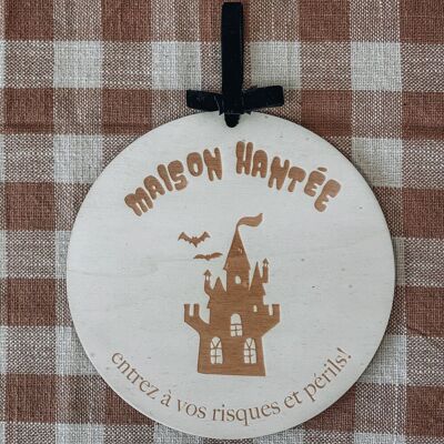 Wooden Haunted House Sign