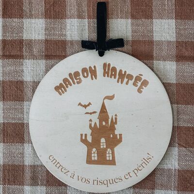 Wooden Haunted House Sign