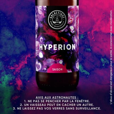 Breton organic artisanal blond beer - Hyperion - Strong hopped Saison – 8.5%
