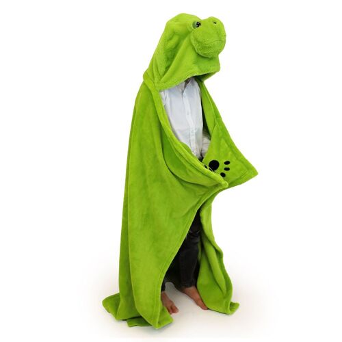 Cozy Noxxiez Animal Hooded Blanket Turtle