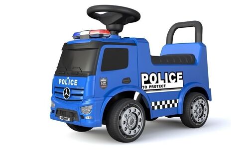 TURBO CHALLENGE - Mercedes Antos Police - Trotteur - 119205 - Roues Libres - Bleu - 25Kg Max - Plastique - Piles Non Incluses - Jouet Enfant - Cadeau - À Partir de 12 mois