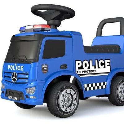 TURBO CHALLENGE - Mercedes Antos Police - Trotteur - 119205 - Roues Libres - Bleu - 25Kg Max - Plastique - Piles Non Incluses - Jouet Enfant - Cadeau - À Partir de 12 mois