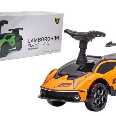 TURBO CHALLENGE - Lamborghini - Trotteur - 119711 - Roues Libres - Orange - 25Kg Max - Plastique - Piles Non Incluses - Jouet Enfant - Cadeau - À Partir de 12 mois