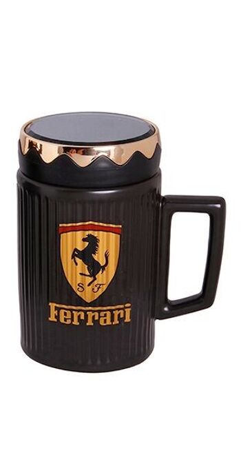 Mug en céramique avec couvercle, en 4 modèles. FERRARI, MERCEDES, PORSCHE, LAMBORGHINI DF-724 7