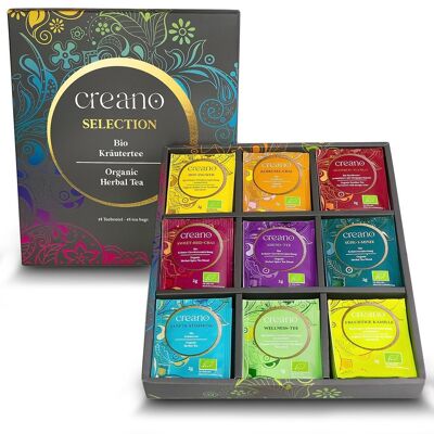Set regalo di tè in bustine di tè BIOLOGICO confezione da 45 nuova versione grigia