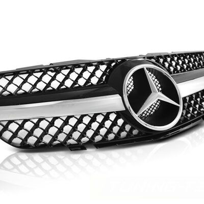 Parrilla MERCEDES SL R230 01-06 CL63 STYLE NEGRO CROMADO