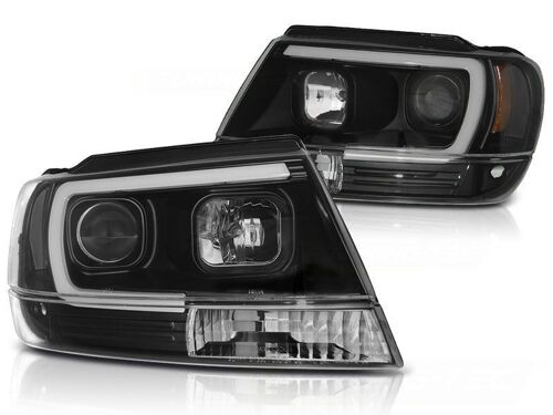 Koplampen met parkeerlicht CHRYSLER JEEP GRAND CHEROKEE 99-05 05 ZWART