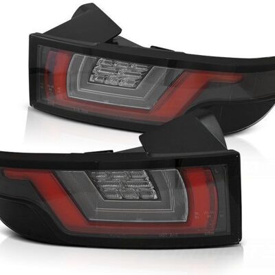 Taillights LAND ROVER RANGE ROVER EVOQUE 11-18 RED CLEAR BLACK LED