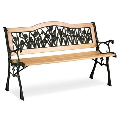 Garden bench - 123.5 x 74 x 48 cm - wooden park bench