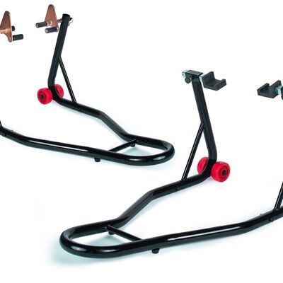 Motorcycle stand set front + rear - up to 200 kg