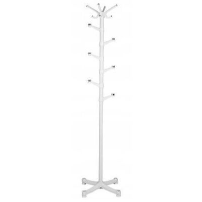 Standing coat rack 180 cm - steel - white