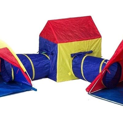 Play tent - 5-piece - with tunnels - Tipi tent - Children's tent