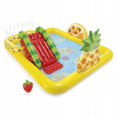 Intex fruit theme paddling pool 244 x 191 cm - with slide