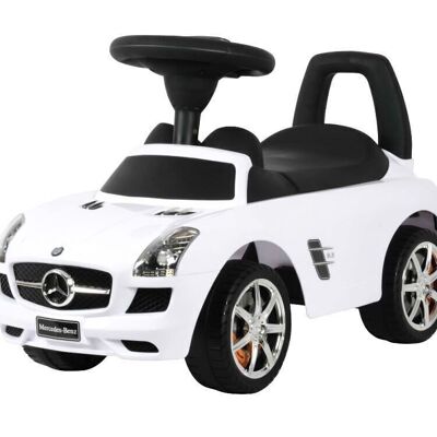 Voiture roulante - Mercedes SLS - 67 x 29 x 37 cm - blanche