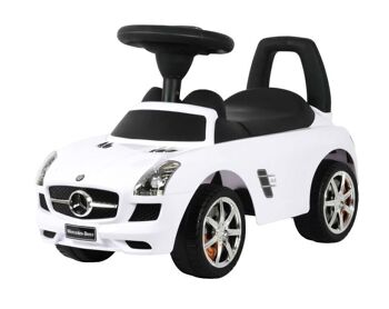 Voiture roulante - Mercedes SLS - 67 x 29 x 37 cm - blanche
