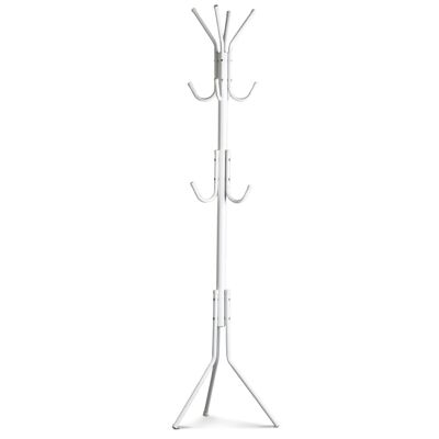 Standing coat rack - white - 11 arms - 175 cm - 3 legs - 46 cm