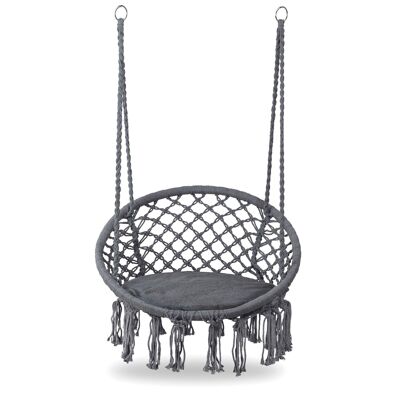 Chaise suspendue anthracite - chaise nid - 63x35x97cm - jusqu'à 150 kg