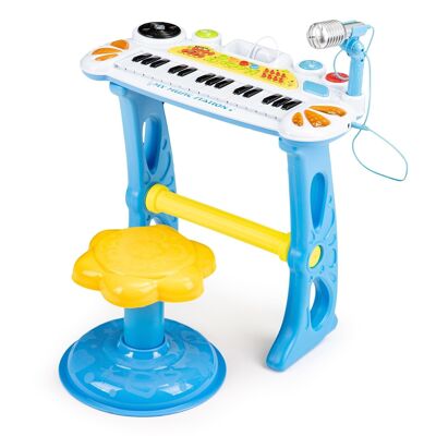 Teclado infantil - Piano - con micrófono - 45x21x60 cm